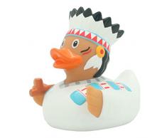 Lilalu 2064 Native American Chief Jouet de Bain en Caoutchouc Canard Plastique