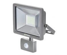 Ribimex Projecteur LED avec capteur, plat, 30 W, gris