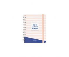 Mr Wonderful Agenda Classique 18 â 19 dÃaria-dÃas de Un Million de Heures, Multicolore, 17,6 x 21,3 x 2,8 cm