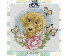 Tuva BoÃ®te Ã coudre en mÃ©tal dÃ©coratif Aida 14 carats DMC en coton avec aiguille, ciseaux, motif