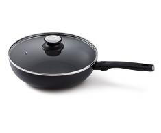 Kitchen Fun by Beka 13850284 Poêle Wok, Aluminium, Noir, 28 cm