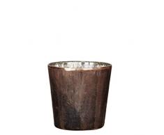 Casa Vivante Benito Photophore, Verre, cuivre, 10,5Â x 10,5Â x 10Â cm