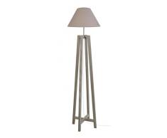 Tosel 51091 Lampadaire 1 LumiÃ¨re, Bois, E27, 40 W, Blanc, 40 x 155 cm