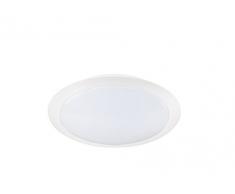 Trio Leuchten 626510901 Plafonnier avec 1 ampoule LED 9W Acrylique blanc ø 30 cm