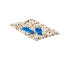 Relaxdays Tapis de bain POPPY antidÃ©rapant salle de bain super moelleux fait main 50x80 cm, crÃ¨me