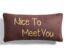 Coussin en Tweed Rouge Paprika Nice to meet you â Lounge Fabrics