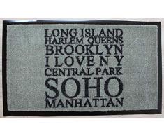 La Finesse Paillasson Nylon/PVC Noir/Gris, One