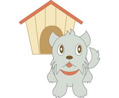 Indigos 4051719940336Â Sticker Mural MD283Â Home Sweet Home Niche pour Chien 80Â x 66Â cm, Multicolore