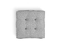 Soleil docre Anais Coussin de Sol, Coton, Gris, 40 x 40 x 8 cm