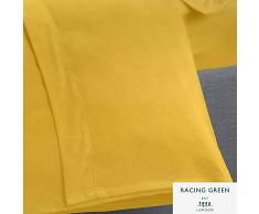 Racing Green Drap Plat 100% Coton uni 200 Fils, Jaune Ocre, Simple
