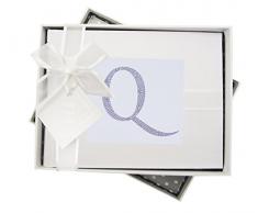 White Cotton Cards Alphabetics Initiale Q Album Photo, Multicolore, Petite