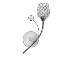 Oaks Lighting Lustre finition Chrome poli avec cristal perlé Forli-Applique murale-Abat-jour