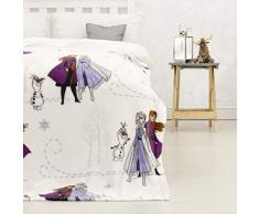 Frozen 2 Couverture Polaire Disney La Reine des neiges Officielle | Couverture Super Douce | IdÃ©ale pour nimporte Quelle Chambre | Blanc 100 x 150 cm