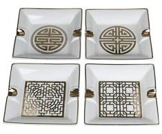 J. Kersten Lot de 4 cendrier en cÃ©ramique DorÃ©