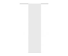 Home Fashion 87378 710, Hauteurâ¯: Rideau Panneau Coulissant en Voile avec Rayures Horizontales Blanc Laine 245 x 60 cm