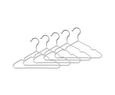 Zeller Lot de 5 cintres en mÃ©tal pour Enfant Blanc