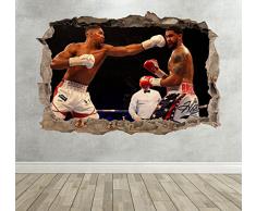 Wall Decor 247 Sticker Mural 3D Anthony Joshua pour Chambre Ã Coucher de garÃ§on Motif Paysage Moyen 50 cm x 35 cm