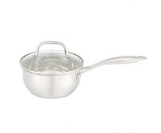 AmazonBasics Casserole sauciÃ¨re en inox avec couvercle, 1,4Â litres