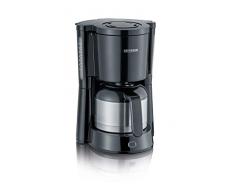 Severin Cafetière Filtre Type 1000 W, Verseuse Isotherme, 1,25 L , 8 Tasses Noir, KA 4835