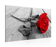 Tableau decoration murale Fleurs Roses - XXL Impression sur Toile Salon Appartment 1 Parties - prÃªt Ã accrocher - 204414a