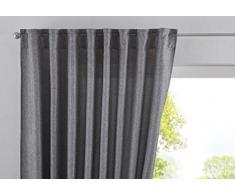 Rideau occultant avec Passants - 100% Polyester - Gris - Dimensions : 250 x 140 cm