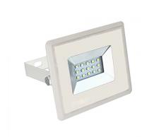 VTAC 5945 Projecteur LED extérieur 10 W IP65 pour extérieur Blanc avec verre IP65 850 lm Lumière froide 6500 K