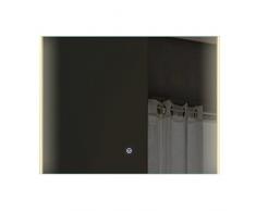 Lux-aqua Salle de Bains Miroir Lumineux LED Interrupteur Tactile lumière Chaud/Froid hlm80 x 62â80 cm de Large