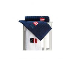 BarcelÃ³ Hogar 05080040001 Lot de 3 Serviettes pour Bidet, lavabo et Douche, Motif brodÃ©s, modÃ¨le USA, Ã©ponge amÃ©ricaine, Blanc