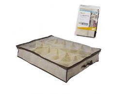 Dcasa Chaussures Fermeture 12 Compartiments Organisateurs pour armoires Rangement sous étagère Articles pour la Maison Unisexe Adulte, Couleur Unique