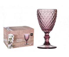 Lot de 6 Verres à vin Violets 350 CC Sidari La Méditerranée