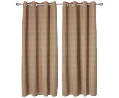 Deconovo Rideau occultant Ã Åillets occultants en Polyester Taupe 175 x 140 cm