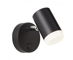 Lighting Collection Spot Ã LED 1 lumiÃ¨re 4 W Noir/opale
