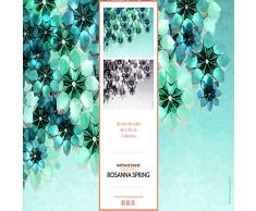 ROSANNA SPRING ST101FLVN Set de Table Fleur Origami Papier Vert/Noir 32 x 42 x 2 cm