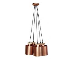 Tosel 21027 Lustre 5 Lumières, Acier/, E27, 40 W, dor, 45 x 90 cm