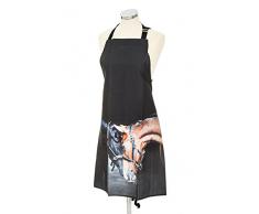 COUNTRY MATTERS de Vieux Amis Chevaux QualitÃ© Fine Textile Tablier, Coton, Multicolore, 83Â x 68Â x 2Â cm