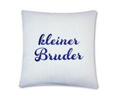 Die Gräfin Coussin pour Enfant en Coton Bio Rayé Bleu Clair 30 x 30 cm