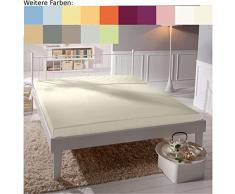 IRISETTE Drap-Housse en Jersey pour lit Simple, Naturel, 140 x 200 cm - 160 x 200 cm