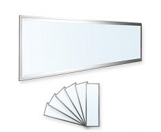 6x LEDVero 120x30 Panneau Ultraslim de LED - 36W, 3000lm, 6000K Plafonnier encastré avec clips de montage et transformateur EMV2016 - blanc froid