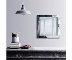 Bonamaison Décoration Murale Impression sur Miroir Encadré sur Toile, Dimensions: 50 x 50 Cm - Conçu et fabriqué en Turquie