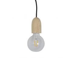 ZONS 811026LOT2 LOT DE 2 Suspensions + Ampoule LED PM NOIR CABLE 80 Cm Boite KDO,