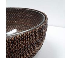 BYRMAY I Saladier en verre I Rotin