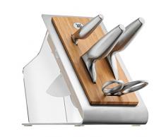 WMF 1882319992 Set de 5 Blocs à Couteaux, Acier, Argent, 37,5 x 22,5 x 19,5 cm