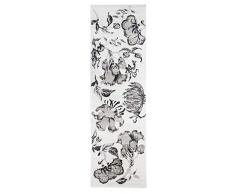 Vallila Bellagio Tapis de Salon Moderne en Viscose Floral Blanc 68 x 220 cm
