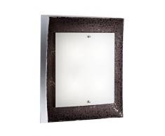 Plafonnier halogÃ¨ne Java Exclusiv 55165Â FaÃ§ade, sÃ©rie akzente01, verre opale, 4Â lampes, marron foncÃ©/Aluminium