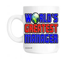 Shaniztoons Mug de bureau Worlds Greatest Manager Boss