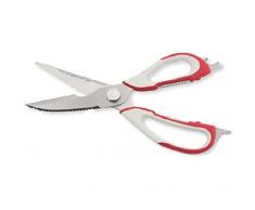 Litgas All in One Ciseaux Multi-usages, Acier Inoxydable, Blanc/Rouge, 22Â x 8Â x 2Â cm