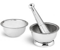 Kuchenprofi &Mortier Pilon INOX avec 2 Inserts