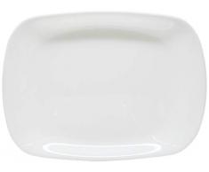Rocco Bormioli Assiette parme blanche rectangulaire 18 x 21 cm Verre opale