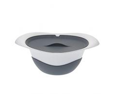 Colandish 1906-GWL Passoire de service en silicone 2,84 l Gris graphite et blanc