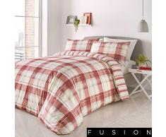 Fusion Balmoral-Parure de lit Facile dentretien, Red, Simple